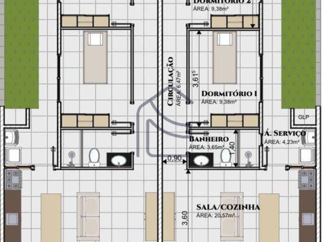 #1847 - Casa geminada para Venda em Chapecó - SC